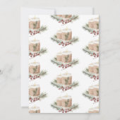 モダン水ミニマル色クリスマスキャンドル&松 カード (裏面)