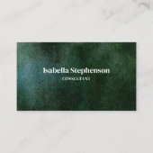 モダン水ユニーク色ダークグリーンミニマリスト 名刺 (正面)