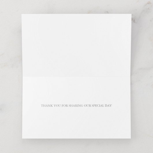 モダン水彩グリッター葉はだしの花嫁™ プレイスカード (内部開封)