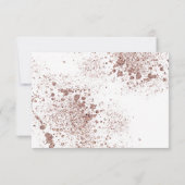 モダン水彩グリッター葉はだしの花嫁™ 出欠カード (裏面)