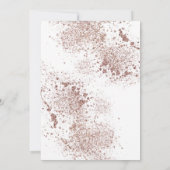 モダン水彩グリッター葉はだしの花嫁™ 招待状 (裏面)