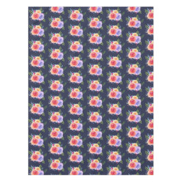 モダン水彩バラフローラ花束パターン テーブルクロス