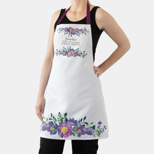 モダン水彩フローラエレガント鬼 エプロン (インサイチュ)