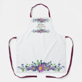 モダン水彩フローラエレガント鬼 エプロン (正面)