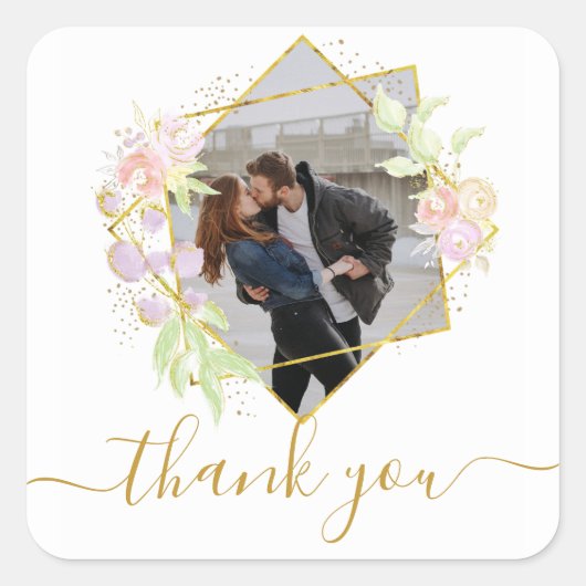 モダン水彩写真 スクエアシール (正面)