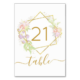 モダン水彩写真 テーブルナンバー