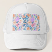 モダン水彩園フローラ絵を描 キャップ (正面)