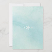 モダン水彩夏ビーチ結婚式 招待状 (裏面)