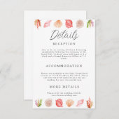 モダン水彩夏ビーチ エンクロージャーカード (正面/裏面)