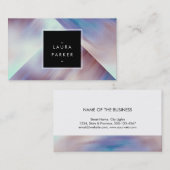 モダン水彩幾何学画コンテンポラリー家 名刺 (正面/裏面)
