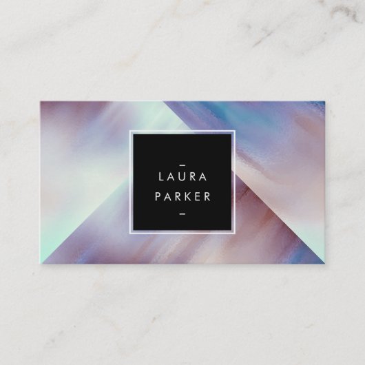 モダン水彩幾何学画コンテンポラリー家 名刺 (正面)