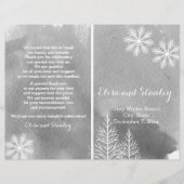 モダン水彩灰色の折り畳み式結婚式 (正面)