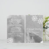 モダン水彩灰色の折り畳み式結婚式 (スタンド正面)