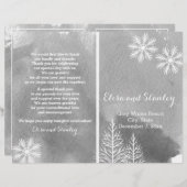 モダン水彩灰色の折り畳み式結婚式 (正面/裏面)