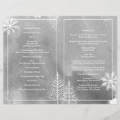 モダン水彩灰色の折り畳み式結婚式 (裏面)