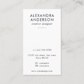 モダン水彩灰色モノグラムミニマル 名刺 (裏面)