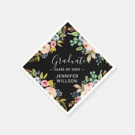 モダン水彩画フローラ教室 スタンダードカクテルナプキン