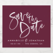 モダン水彩画字タイポグラフィ結婚のシンプル スパークリングワインラベル (シングルラベル)