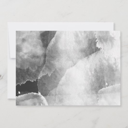 モダン水彩画字タイポグラフィ結婚のシンプル セーブザデート (裏面)