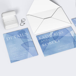 モダン水彩画結婚型の詳細 エンクロージャーカード