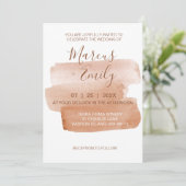 モダン水彩筆画ミニマル結婚リスト 招待状 (スタンド正面)