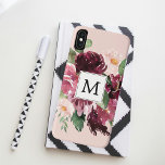 モダン水彩花モノグラムの iPhone XS MAXケース<br><div class="desc">モダン水彩花モノグラムの</div>