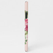 モダン水彩花モノグラムの iPhoneケース (右側)