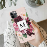 モダン水彩花モノグラムの iPhone 11Pro MAXケース<br><div class="desc">モダン水彩花モノグラムの</div>