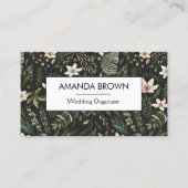 モダン水彩花結婚模様 名刺 (正面)