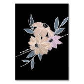 モダン水彩花結婚類 テーブルナンバー (裏面)