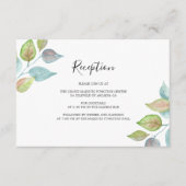 モダン水彩葉カラフル婚披露宴 エンクロージャーカード (正面)