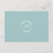 モダン水彩葉カラフル婚披露宴 エンクロージャーカード (裏面)