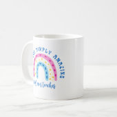 モダン水彩虹先生感謝していユー コーヒーマグカップ (正面左)