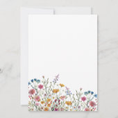 モダン水彩野草ブライダルシャワー 招待状 (裏面)