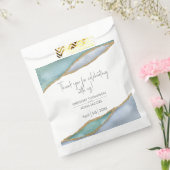 モダン水彩金ゴールド結婚トリム フェイバーバッグ (封をした状態)