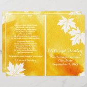 モダン水彩黄色結婚式 (正面/裏面)