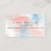 モダン水彩、金ゴールドブラシストローク幾何学模様 名刺 (裏面)