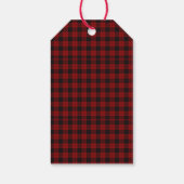 モダン水牛のプレイド金ゴールド幾何パーソナライズされた的 ギフトタグ (裏面)