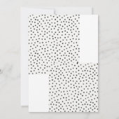 モダン水玉模様と金ゴールドベビーシャワー招待状 招待状 (裏面)