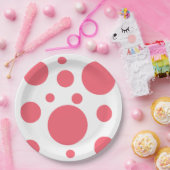 モダン水玉模様パターン ペーパープレート (パーティー)