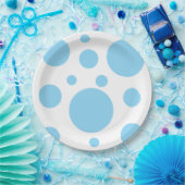 モダン水玉模様パターン ペーパープレート (パーティー)