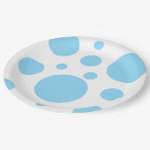 モダン水玉模様パターン ペーパープレート (アングル)