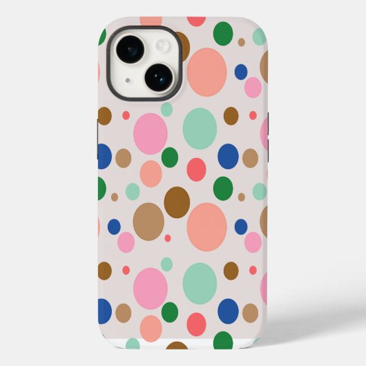 モダン水玉模様パターン Case-Mate iPhoneケース (裏面)