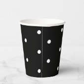 モダン水玉模様白黒はっきりした柄かわいい 紙コップ (右)