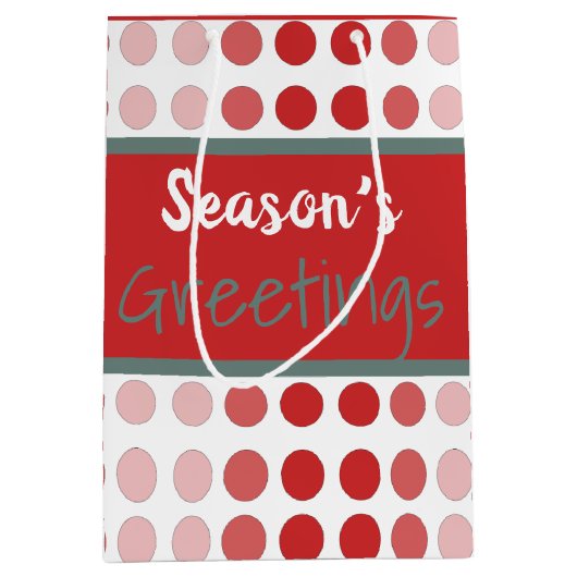 モダン水玉模様 ミディアムペーパーバッグ (正面)