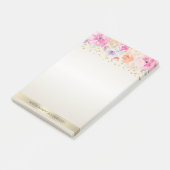 モダン水玉模様,紙吹雪，花 – パーソナライズされた ポストイット (アングル)