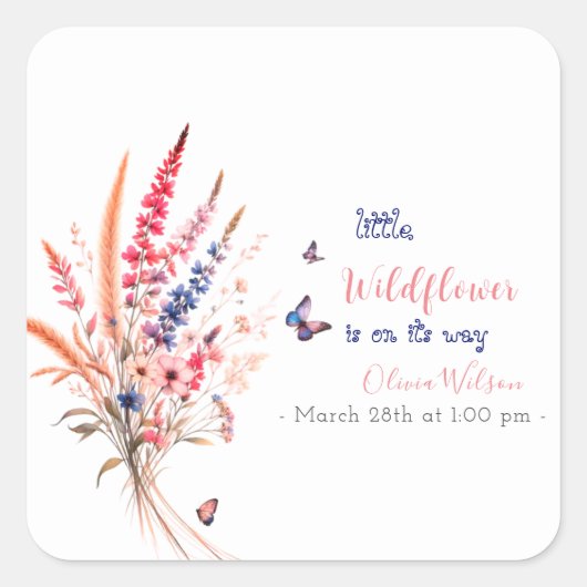 モダン水素朴色 スクエアシール (正面)