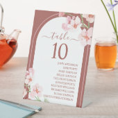 モダン水自然色フローラアーチ表番号 台座サイン (インサイチュ)