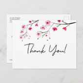 モダン水色さくらんぼ結婚のあなた感謝してい ポストカード (正面/裏面)