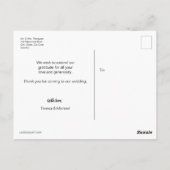 モダン水色さくらんぼ結婚のあなた感謝してい ポストカード (裏面)